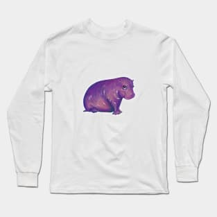 Cute Baby Hippo Long Sleeve T-Shirt